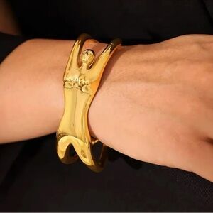 Gold-Tone Sculptural Cuff Bracelet ✨